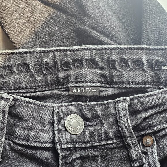 American Eagle Jeans Mens Tag 29x32 Act 29x29 Black Athletic Skinny Airflex Plus - Picture 13 of 13